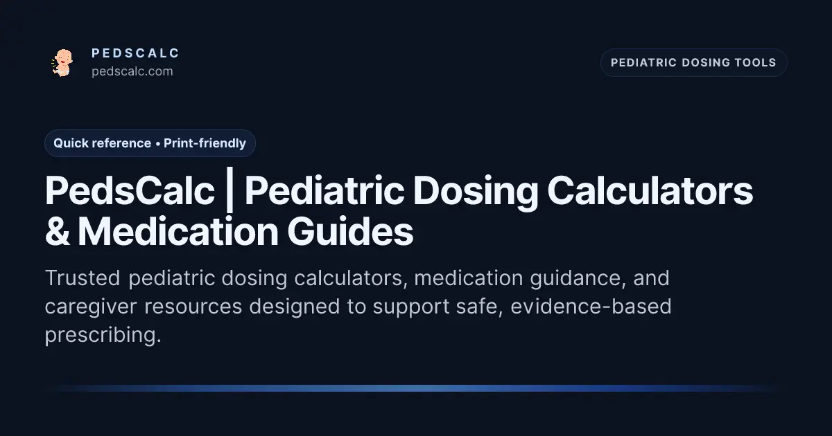 Screenshot 1 of PedsCalc