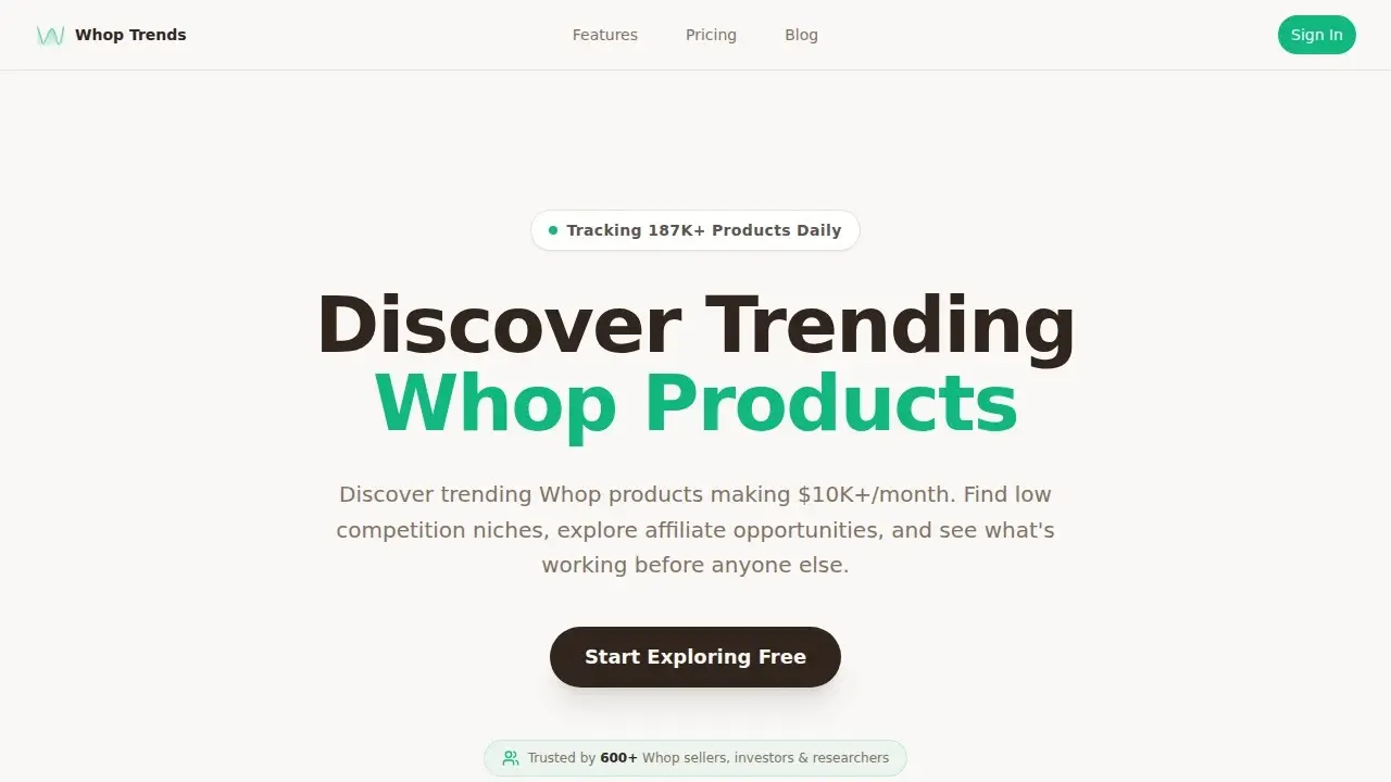 Screenshot 2 of Whop Trends