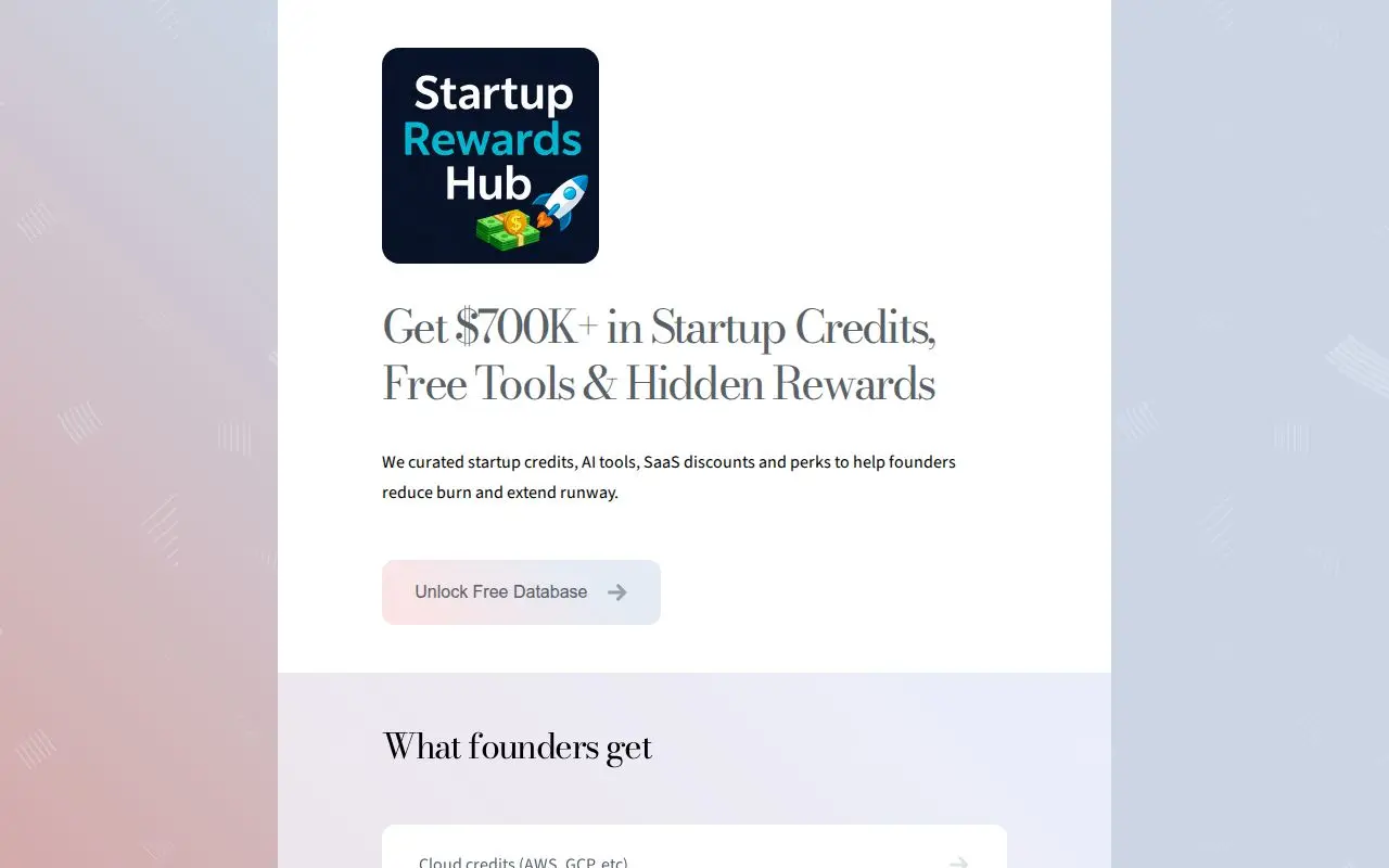 Screenshot 1 of Startup Rewards Hub