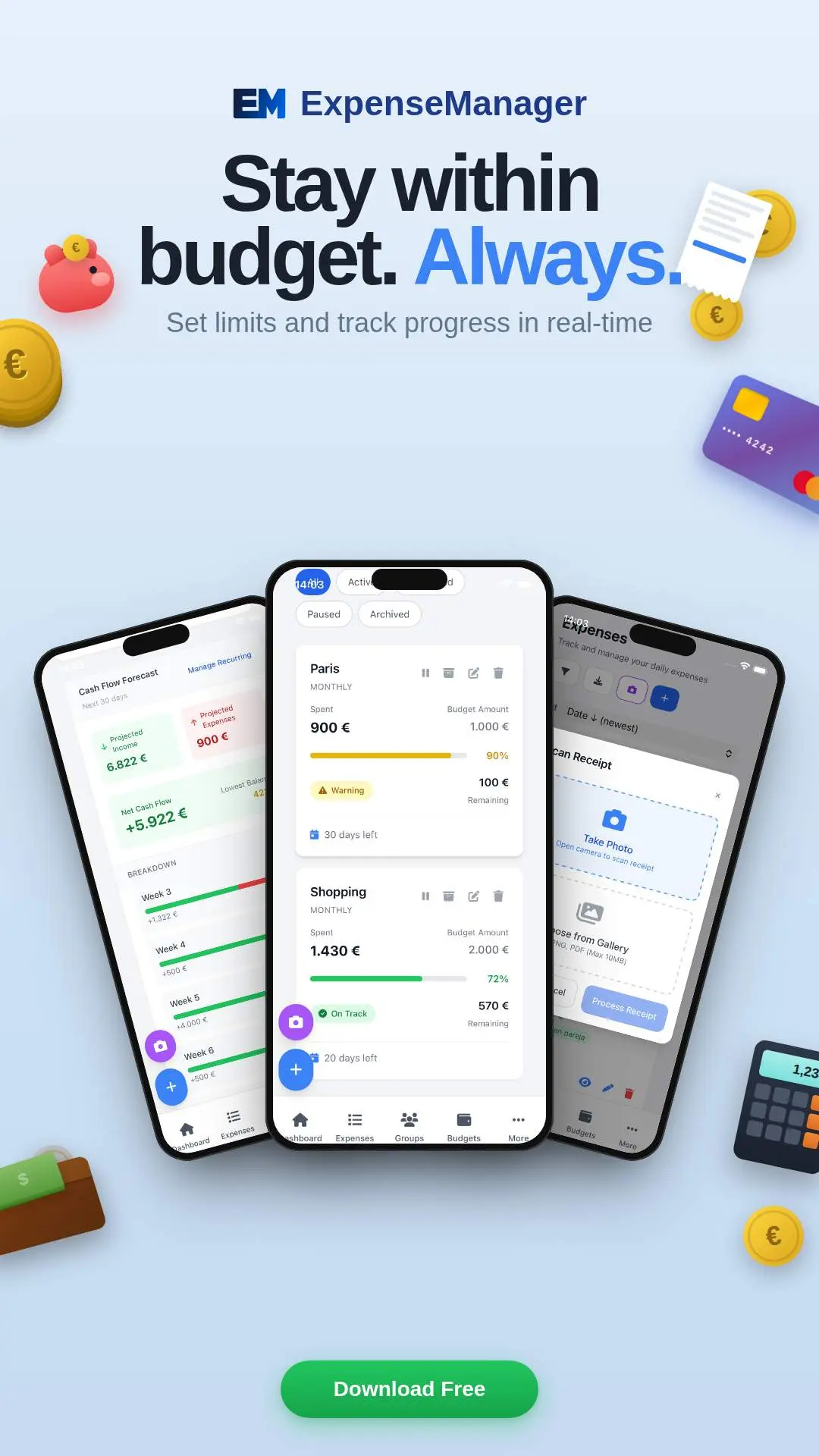 Screenshot 1 of ExpenseManager