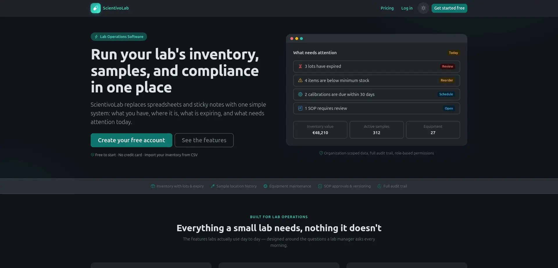 Screenshot 1 of ScientivoLab