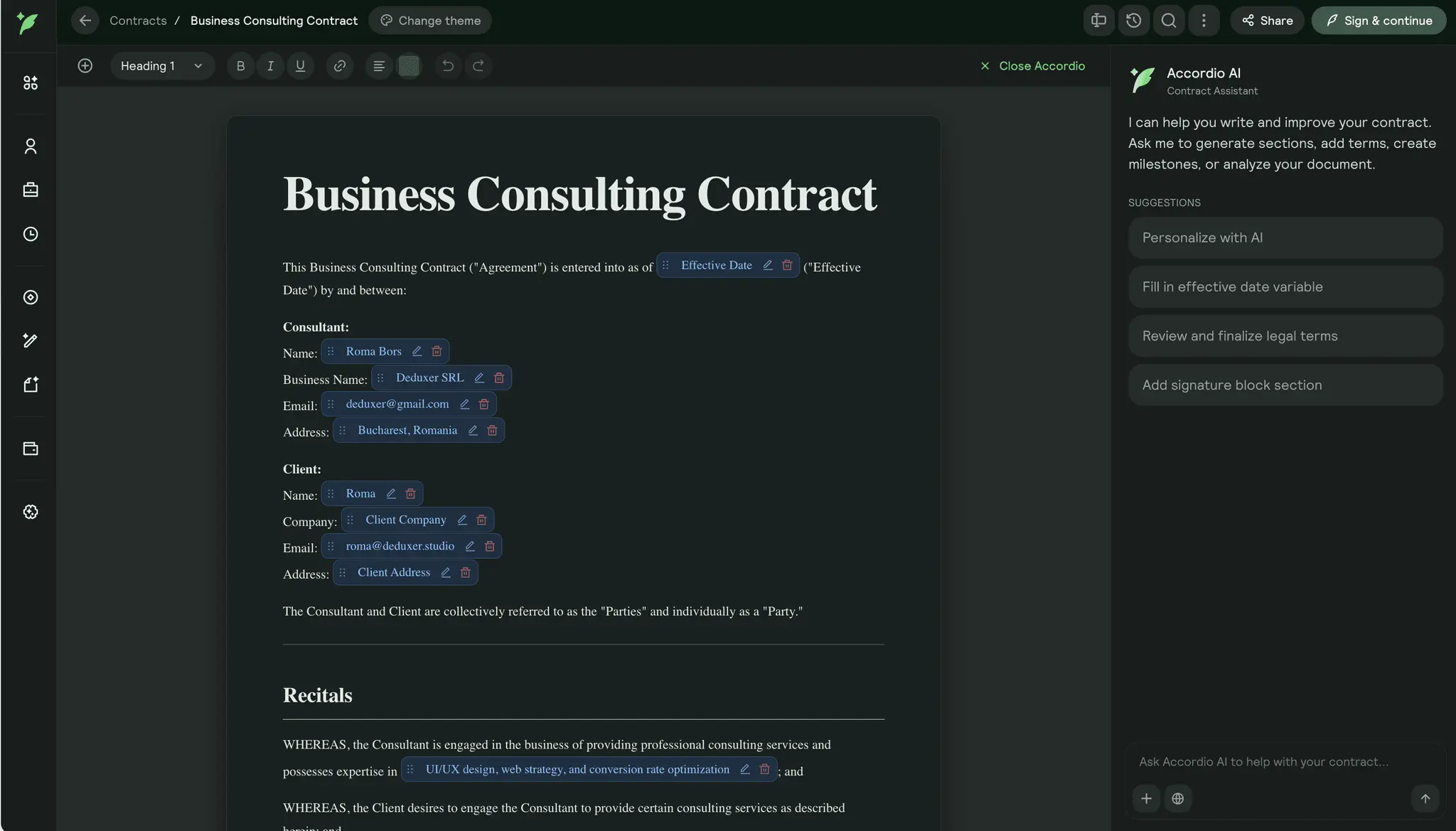 Screenshot 1 of Accordio AI