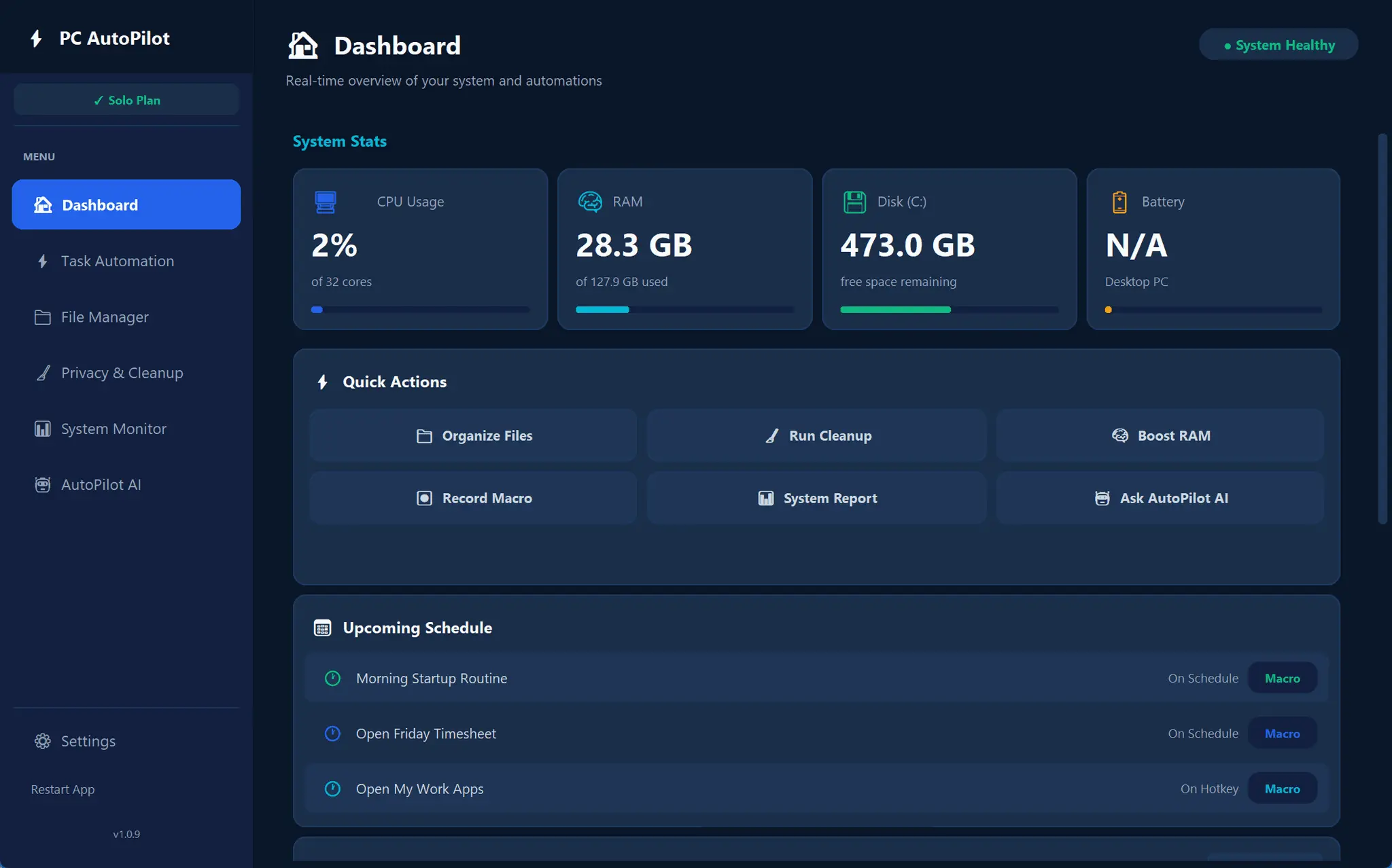 Screenshot 1 of PC AutoPilot