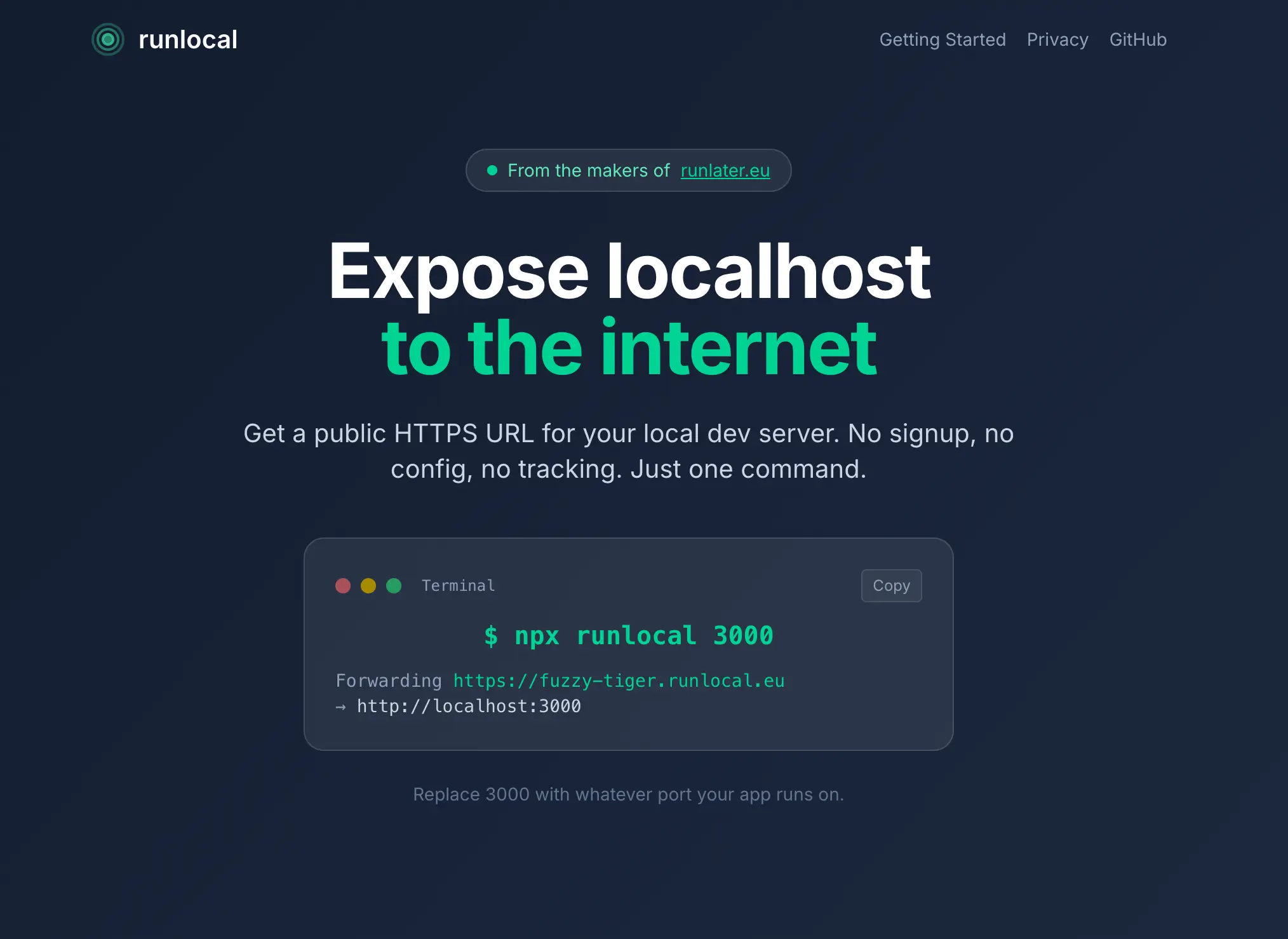 Screenshot 1 of runlocal