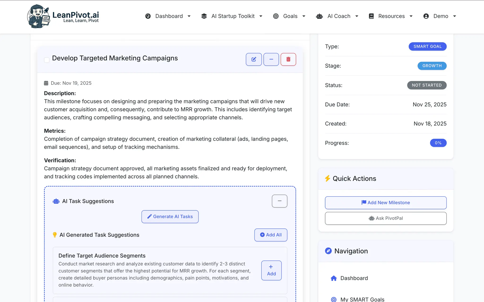 Screenshot 4 of LeanPivot.ai