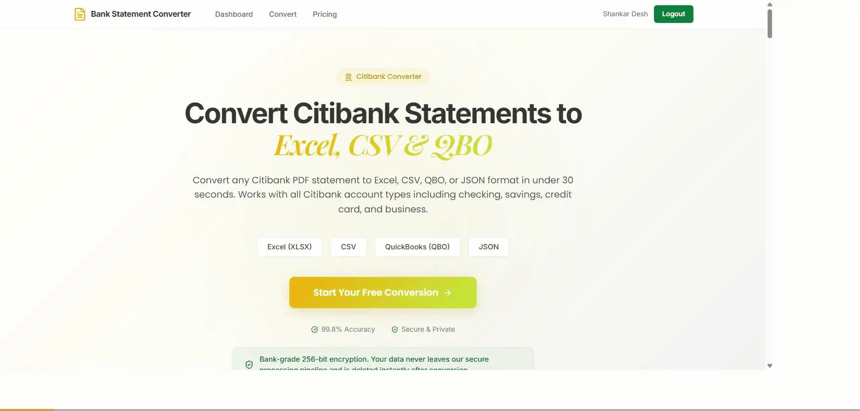 Screenshot 2 of Bank Statement Converter