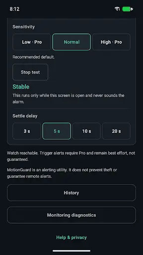 Screenshot 1 of MotionGuard