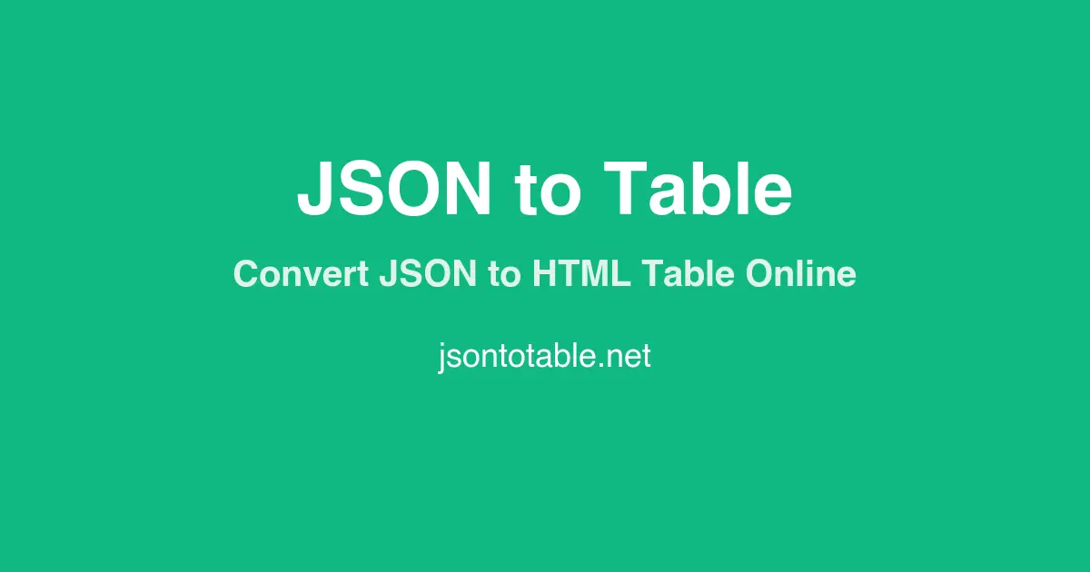 Screenshot 1 of JSON to Table