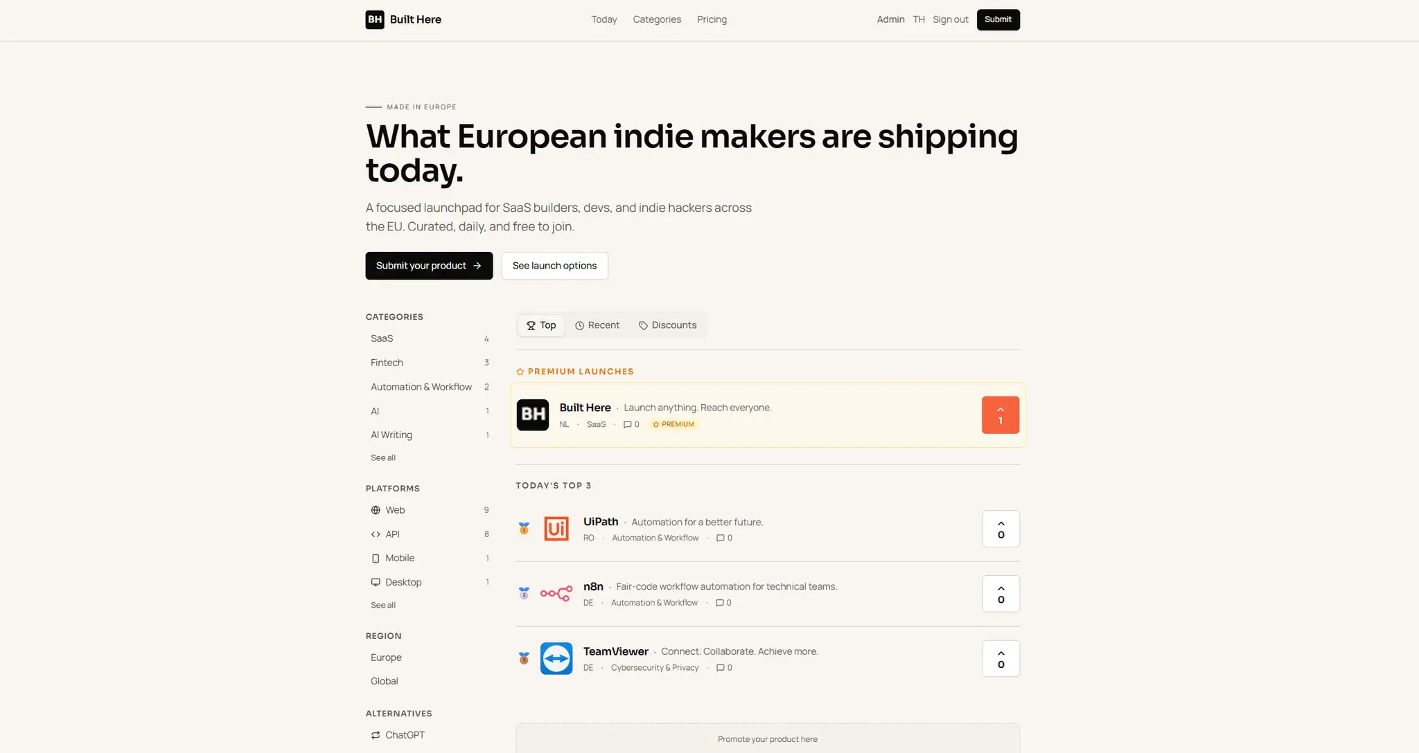 Screenshot 1 of Built Here