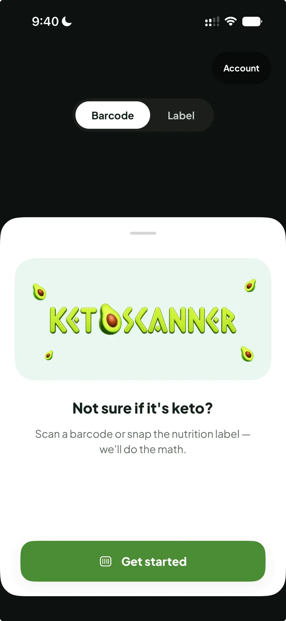 Screenshot 1 of KetoScanner