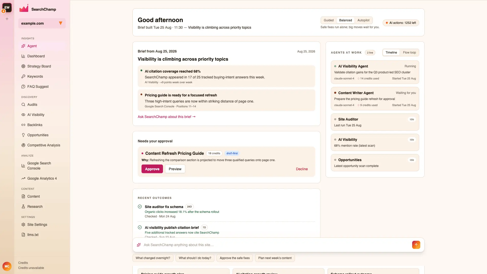 Screenshot 1 of SearchChamp