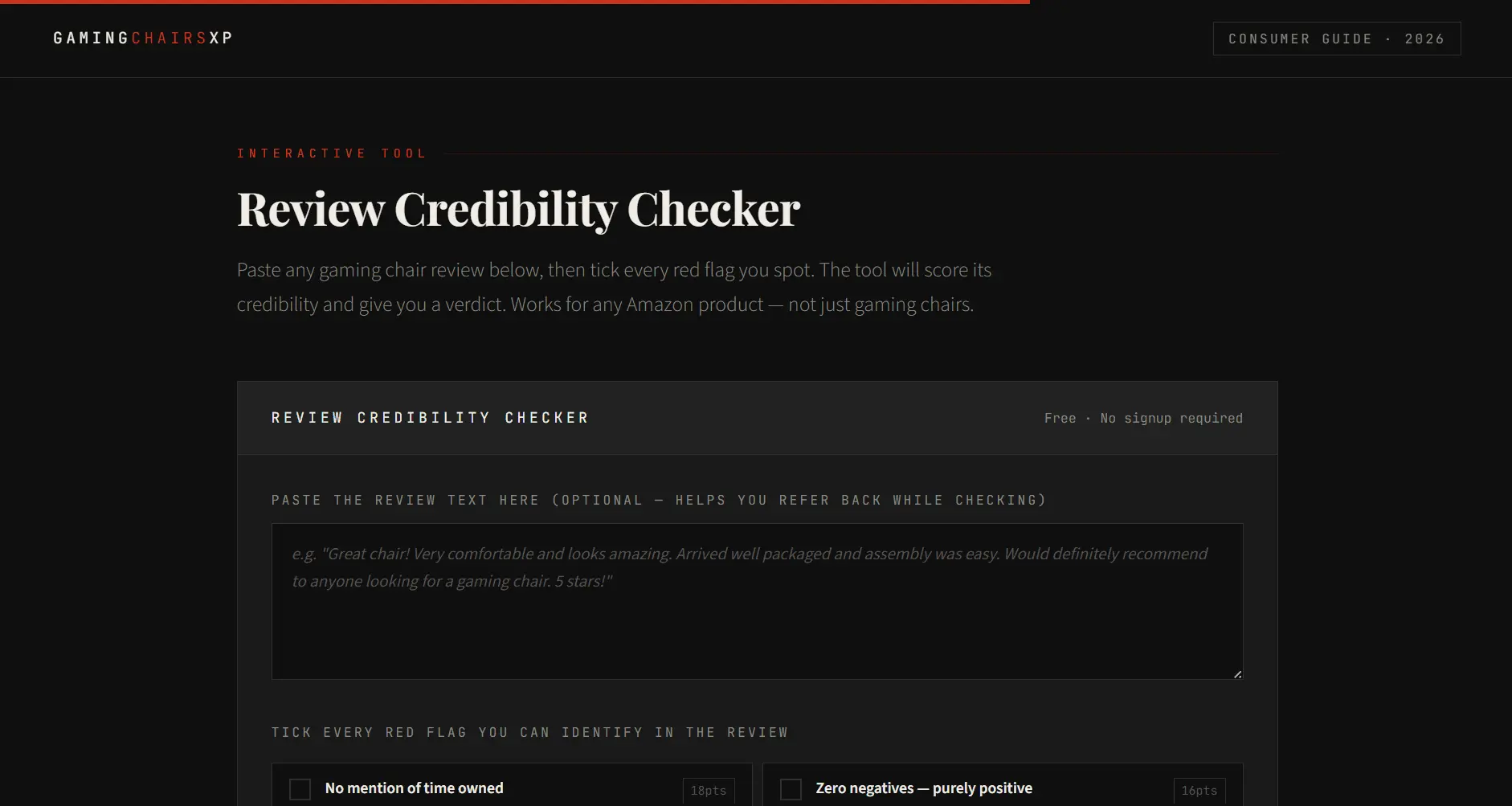 Screenshot 1 of GamingChairsXP Checker