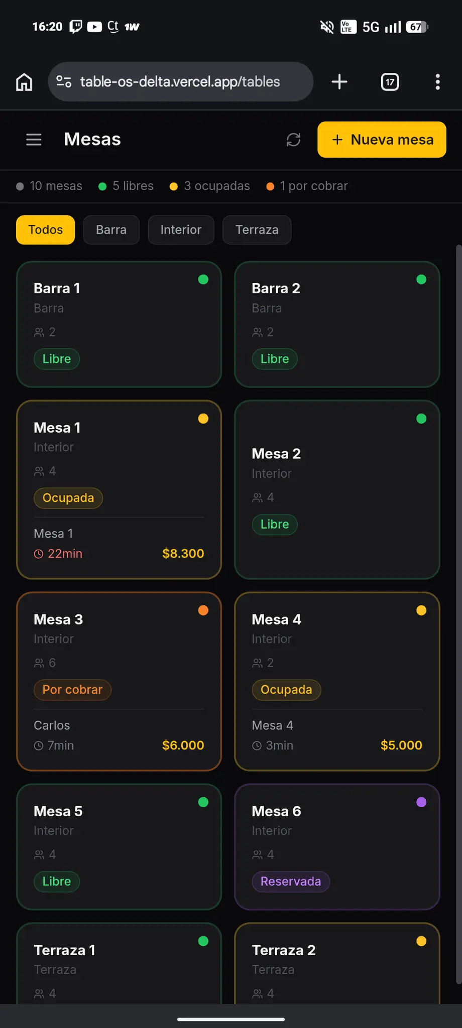 Screenshot 3 of TableOS