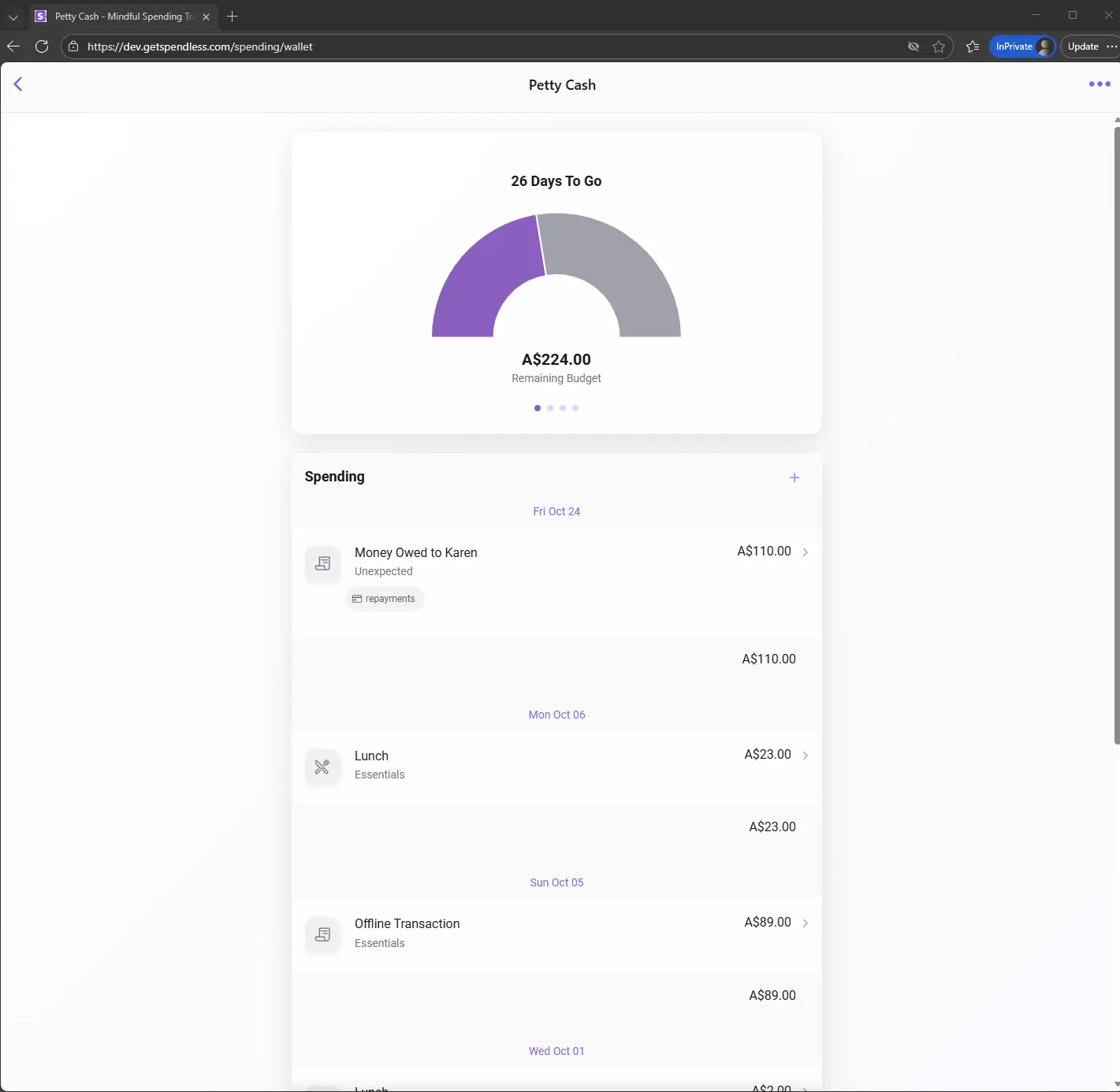 Screenshot 3 of Spendless - Mindful Spending Tracker