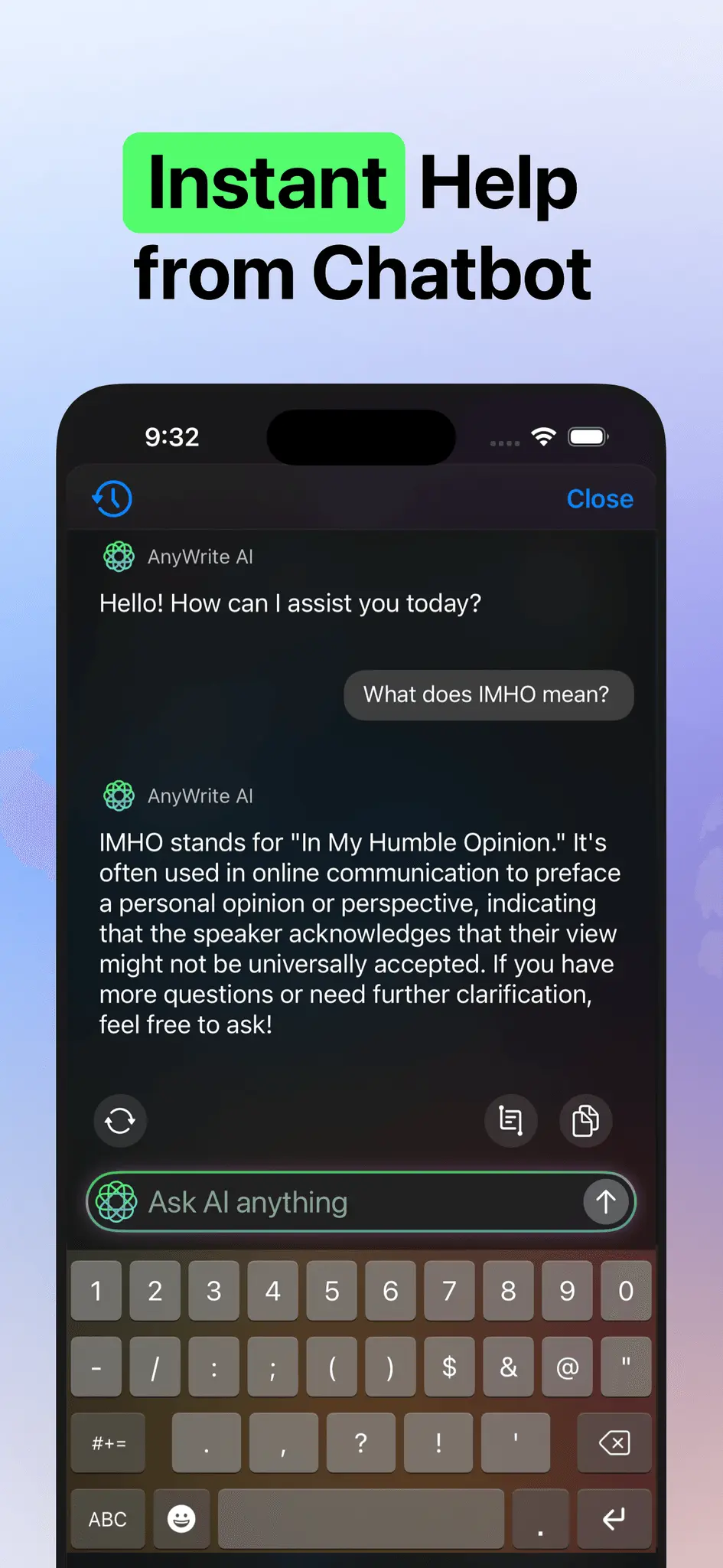 Screenshot 4 of AnyWrite – AI Keyboard