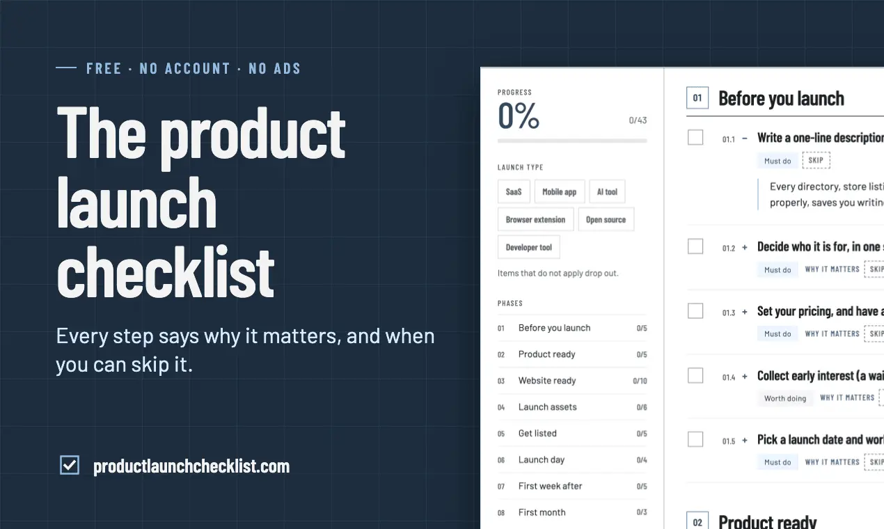 Screenshot 1 of Product Launch Checklist