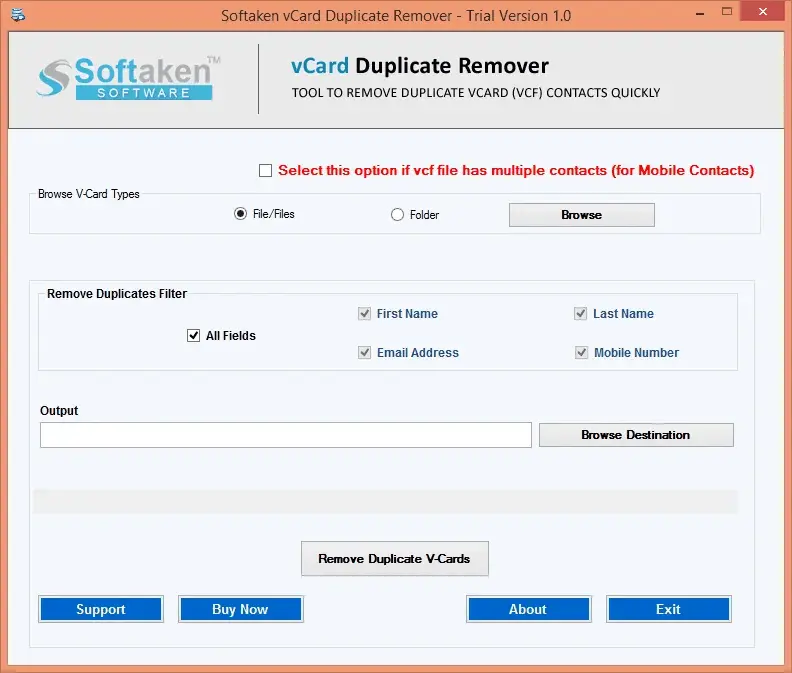 Screenshot 3 of Softaken vCard Duplicate Remover