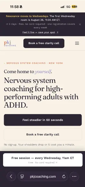 Screenshot 1 of PKJ Coaching