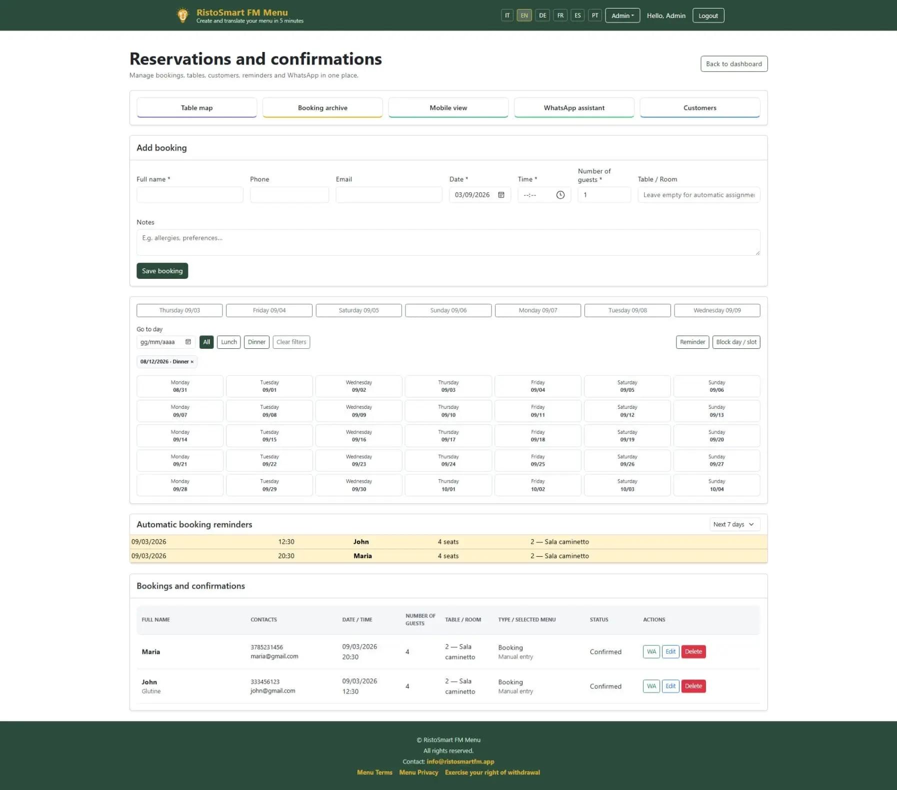 Screenshot 4 of RistoSmart FM Menu