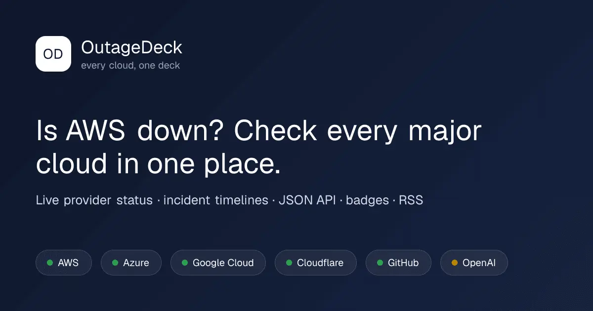 Screenshot 1 of OutageDeck