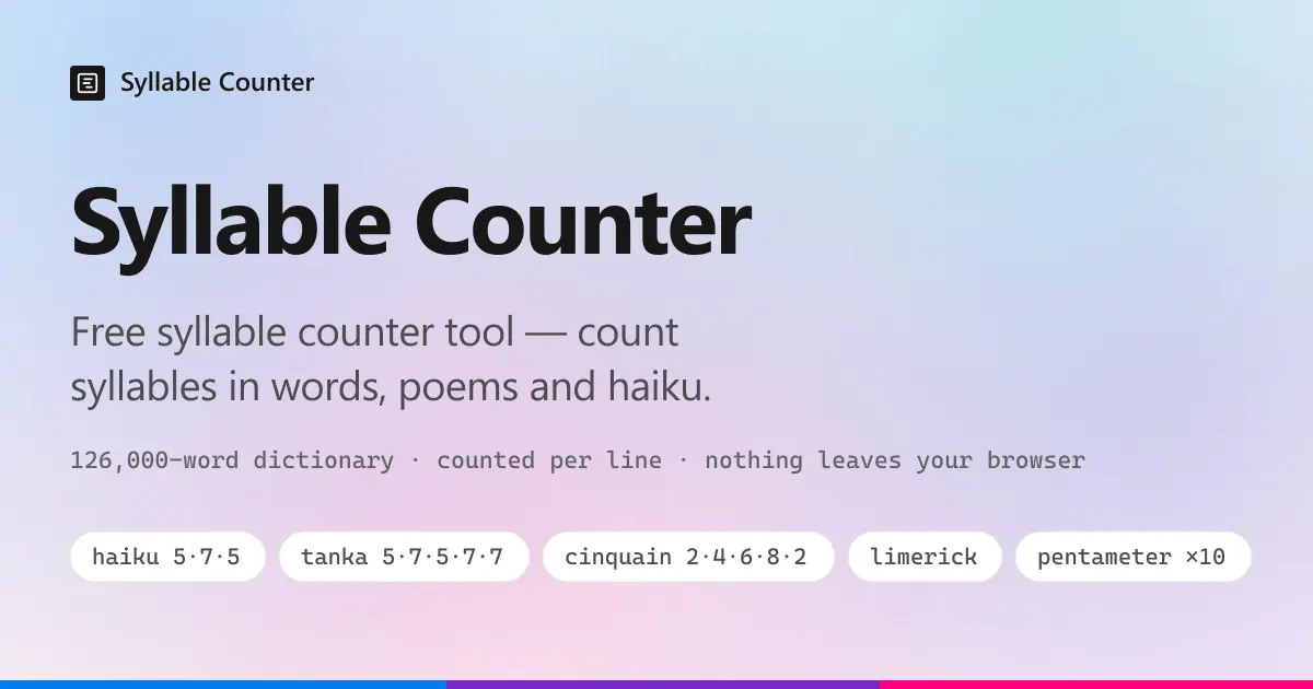 Screenshot 1 of Syllable Counter