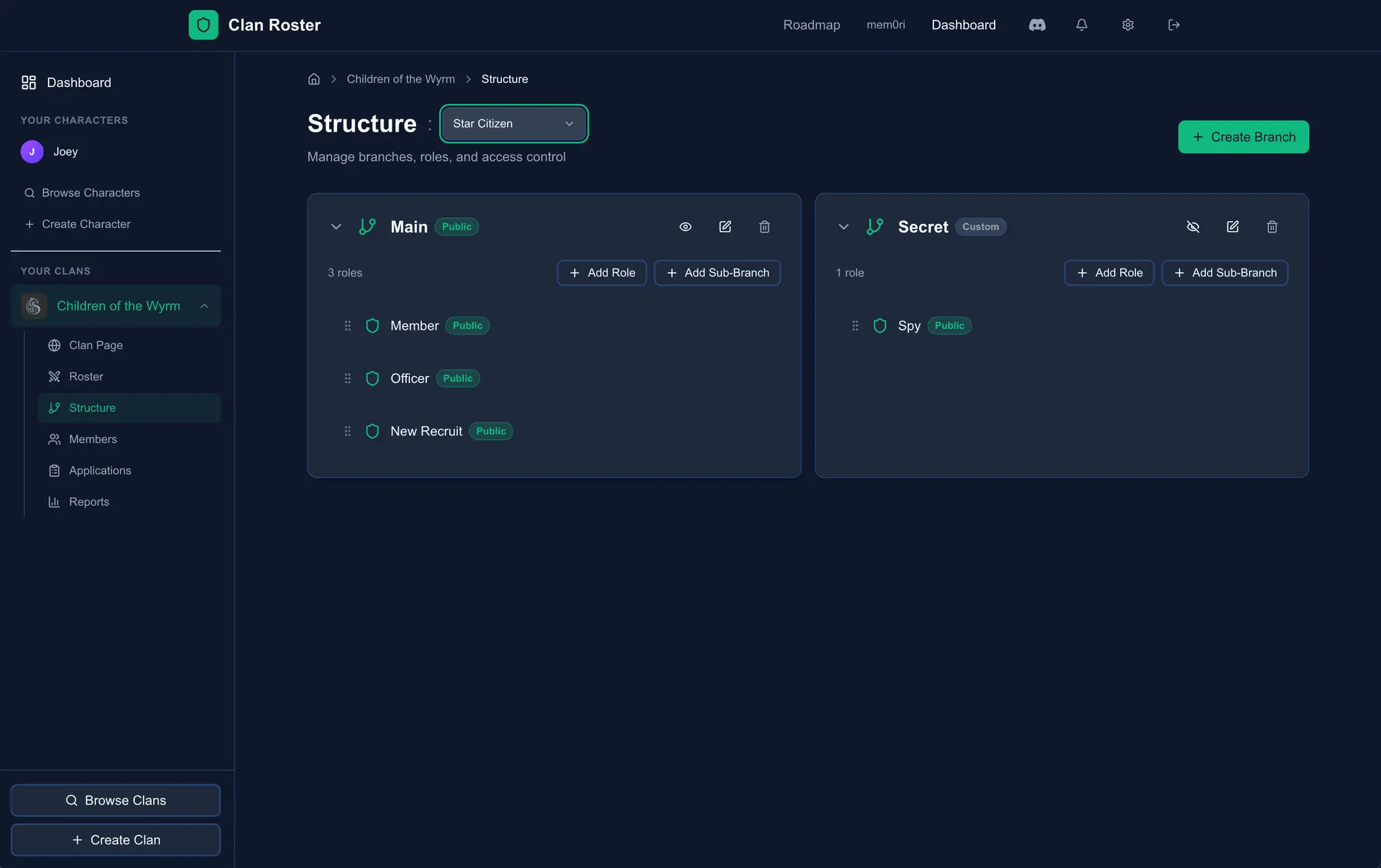 Screenshot 1 of Clan Roster