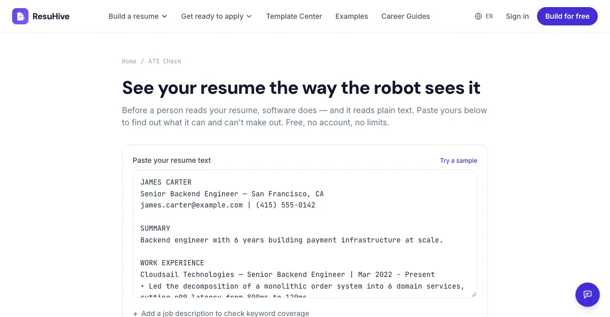 Screenshot 1 of ResuHive