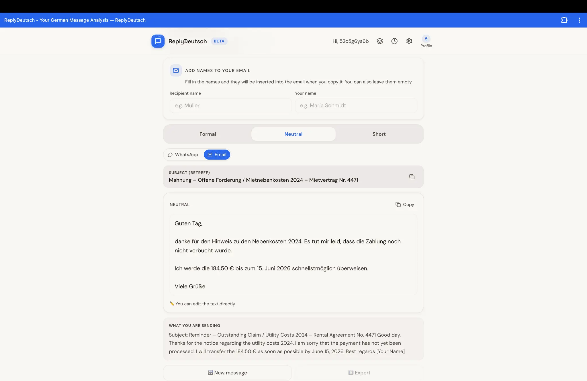 Screenshot 6 of Reply Deutsch