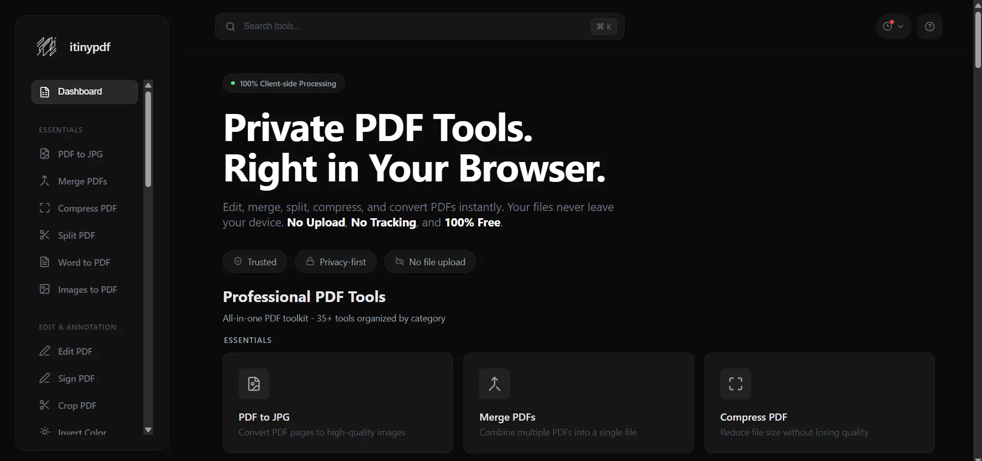 Screenshot 2 of itinypdf