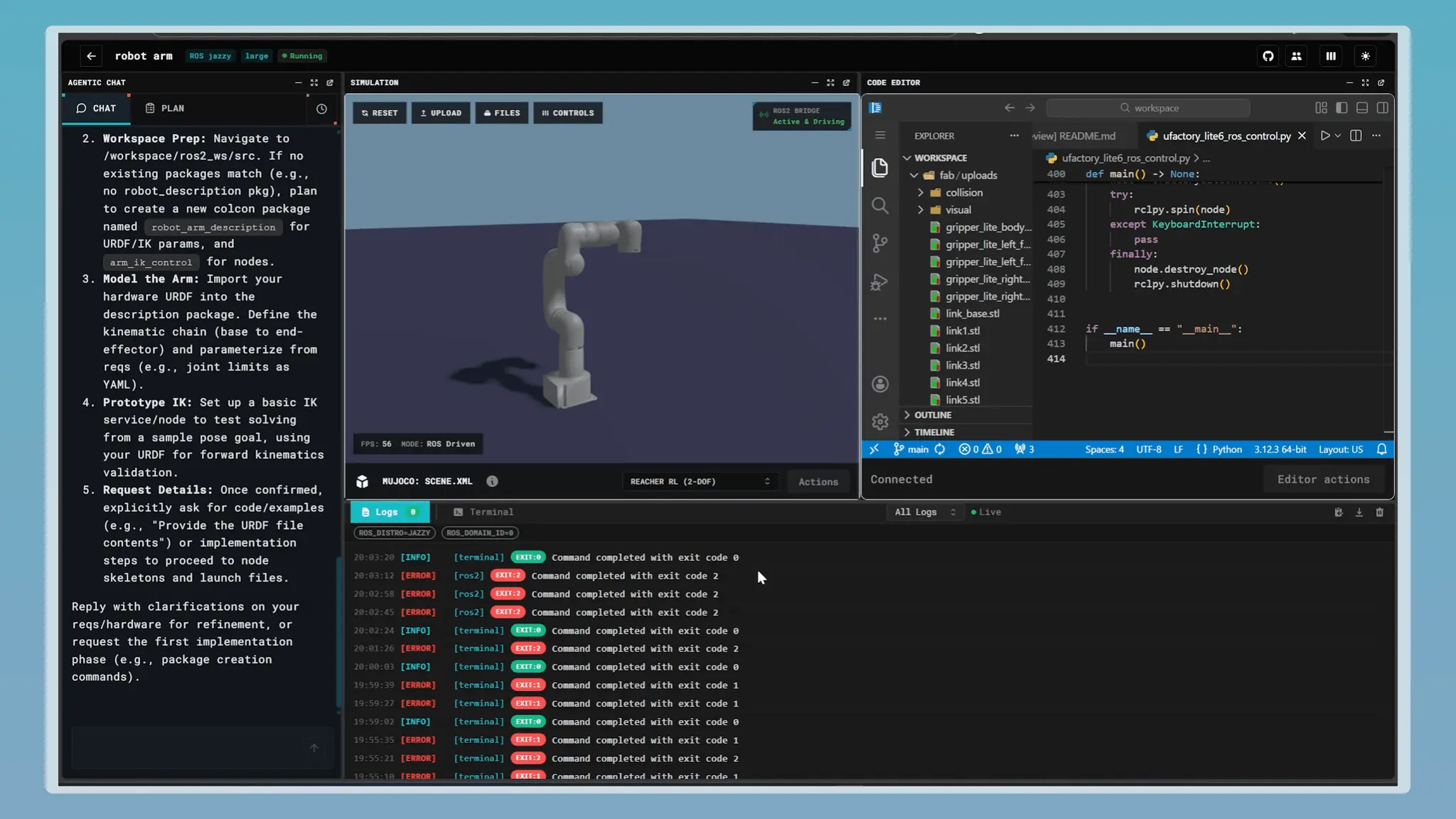 Screenshot 5 of OORB Studio, the Replit for robotics
