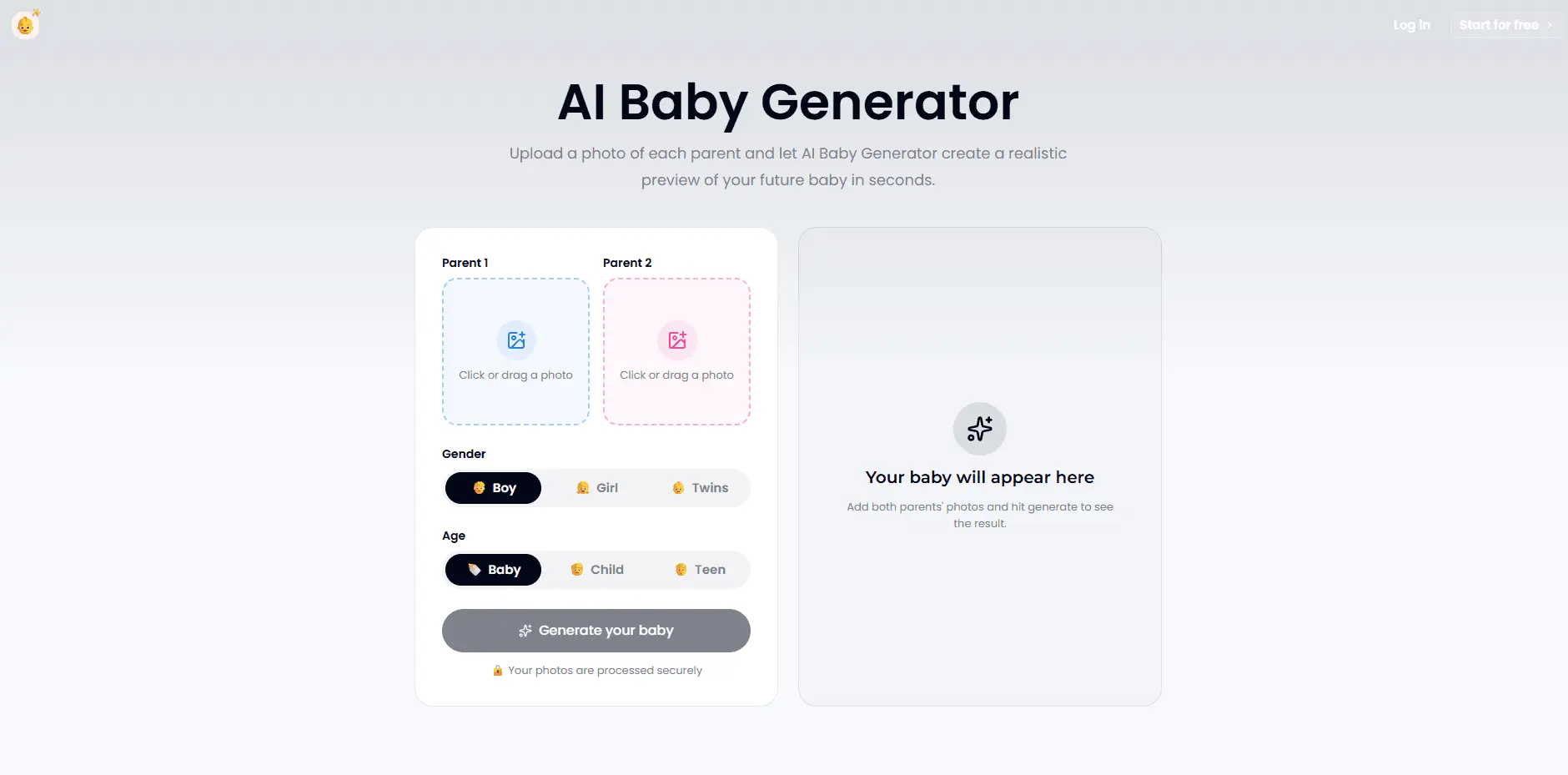 Screenshot 1 of AI Baby Generator