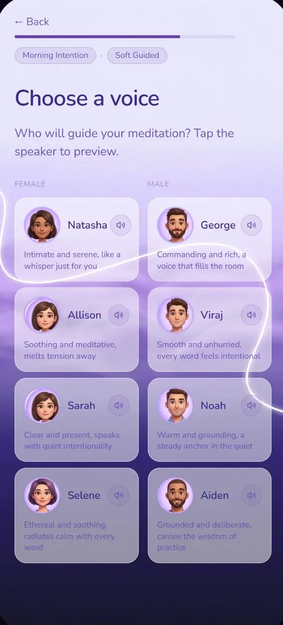Screenshot 2 of MediTailor - AI Meditation App