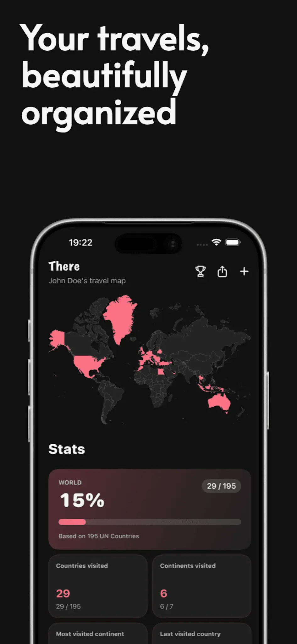 Screenshot 2 of There: Your Travel Map