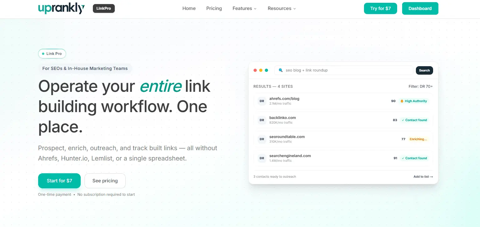 Screenshot 1 of Uprankly LinkPro