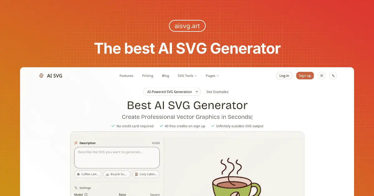 Screenshot 1 of Best AI SVG Generator
