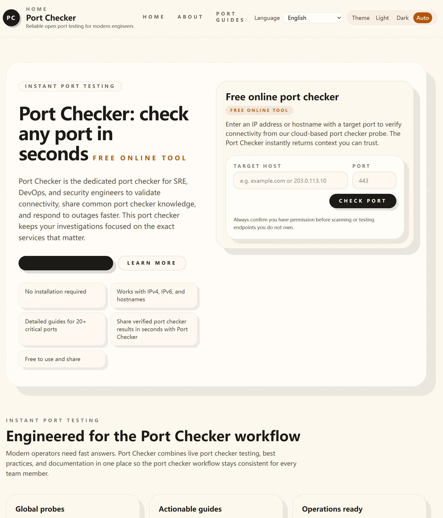 Screenshot 1 of Port Checker