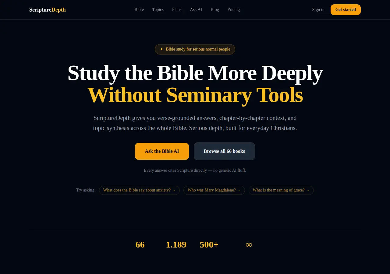 Screenshot 1 of ScriptureDepth