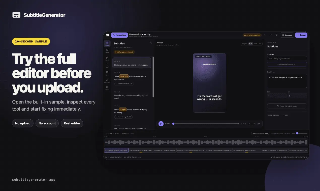 Screenshot 2 of SubtitleGenerator