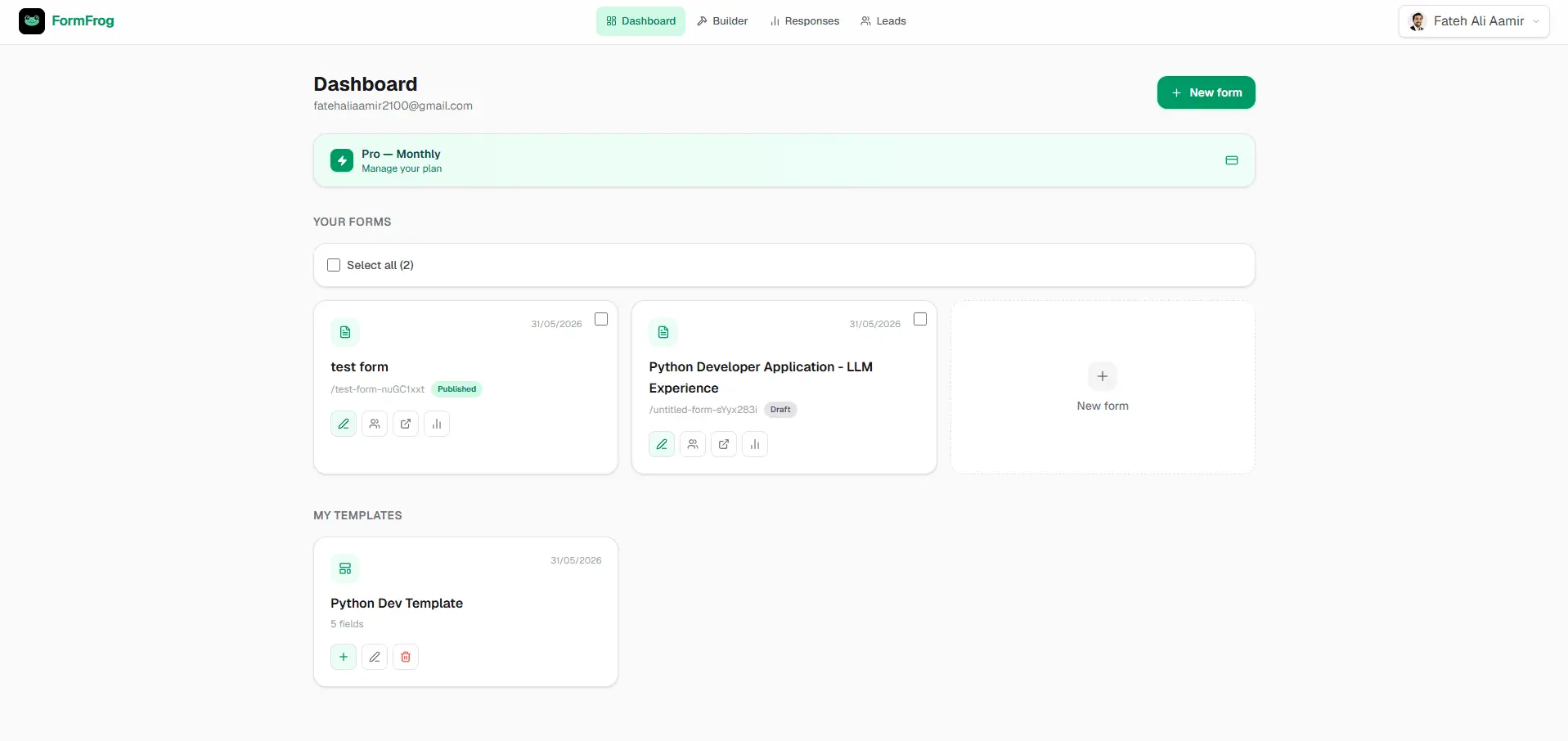 Screenshot 2 of FormFrog