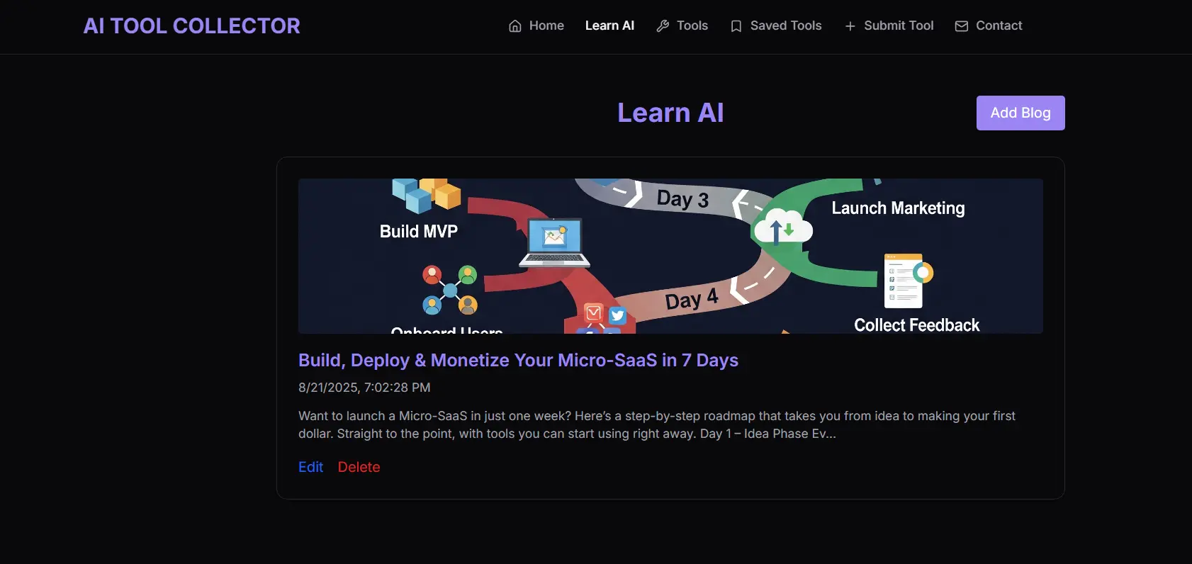 Screenshot 1 of AI tool collector