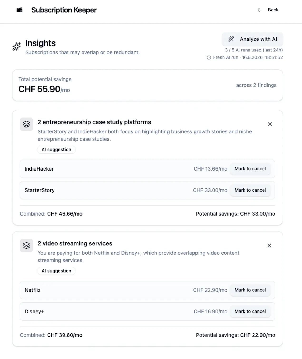 Screenshot 6 of Subscription Keeper