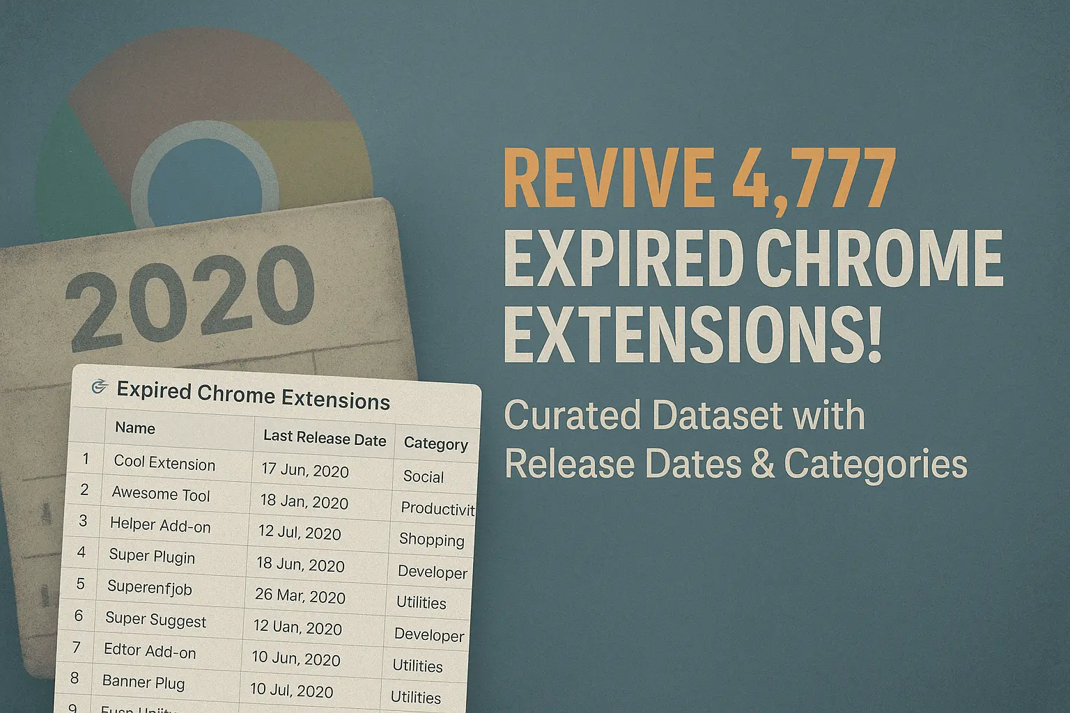 Screenshot 2 of Expired Chrome Extensions Kit