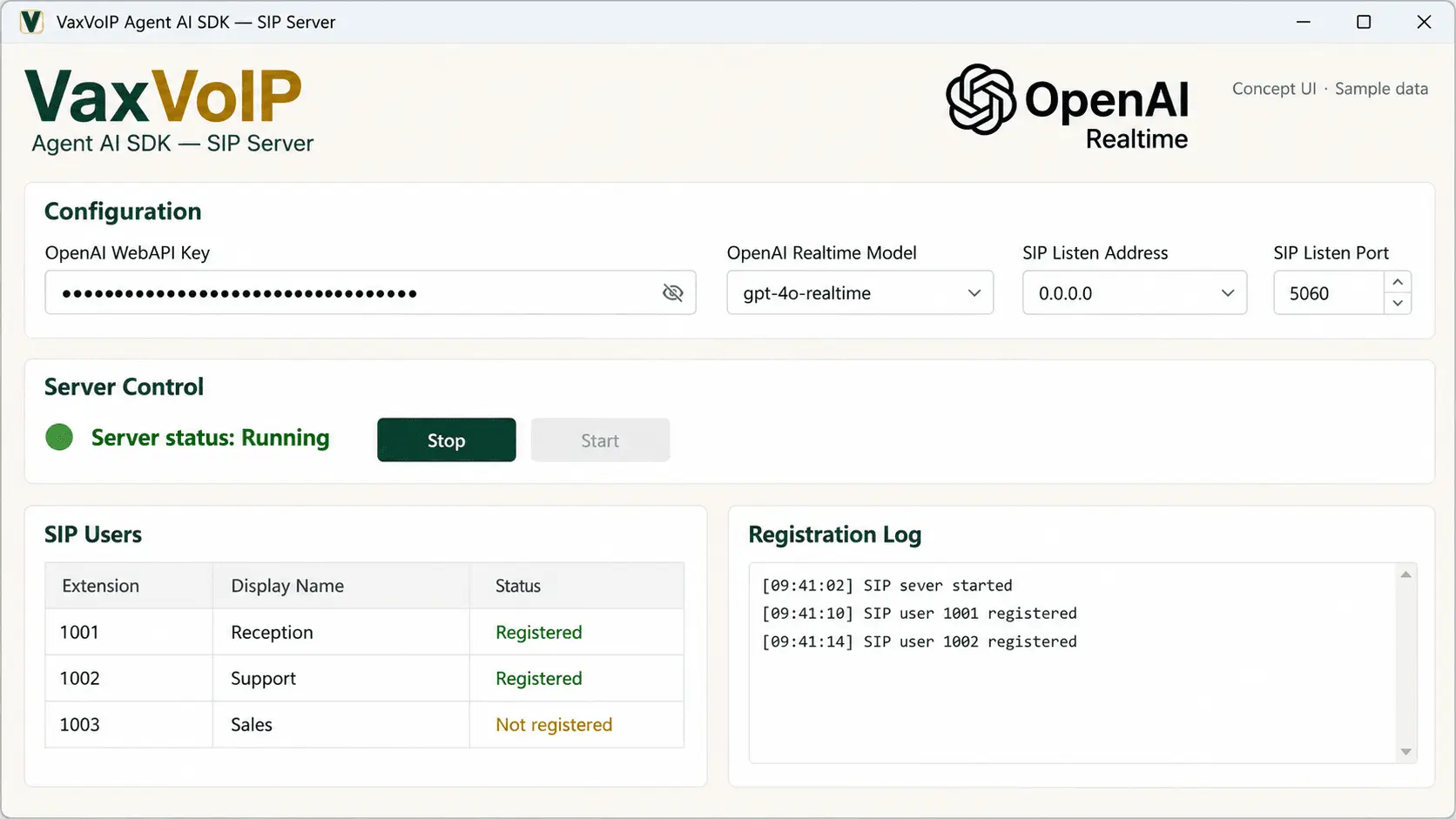 Screenshot 3 of VaxVoIP SIP AI Voice Agent SDK