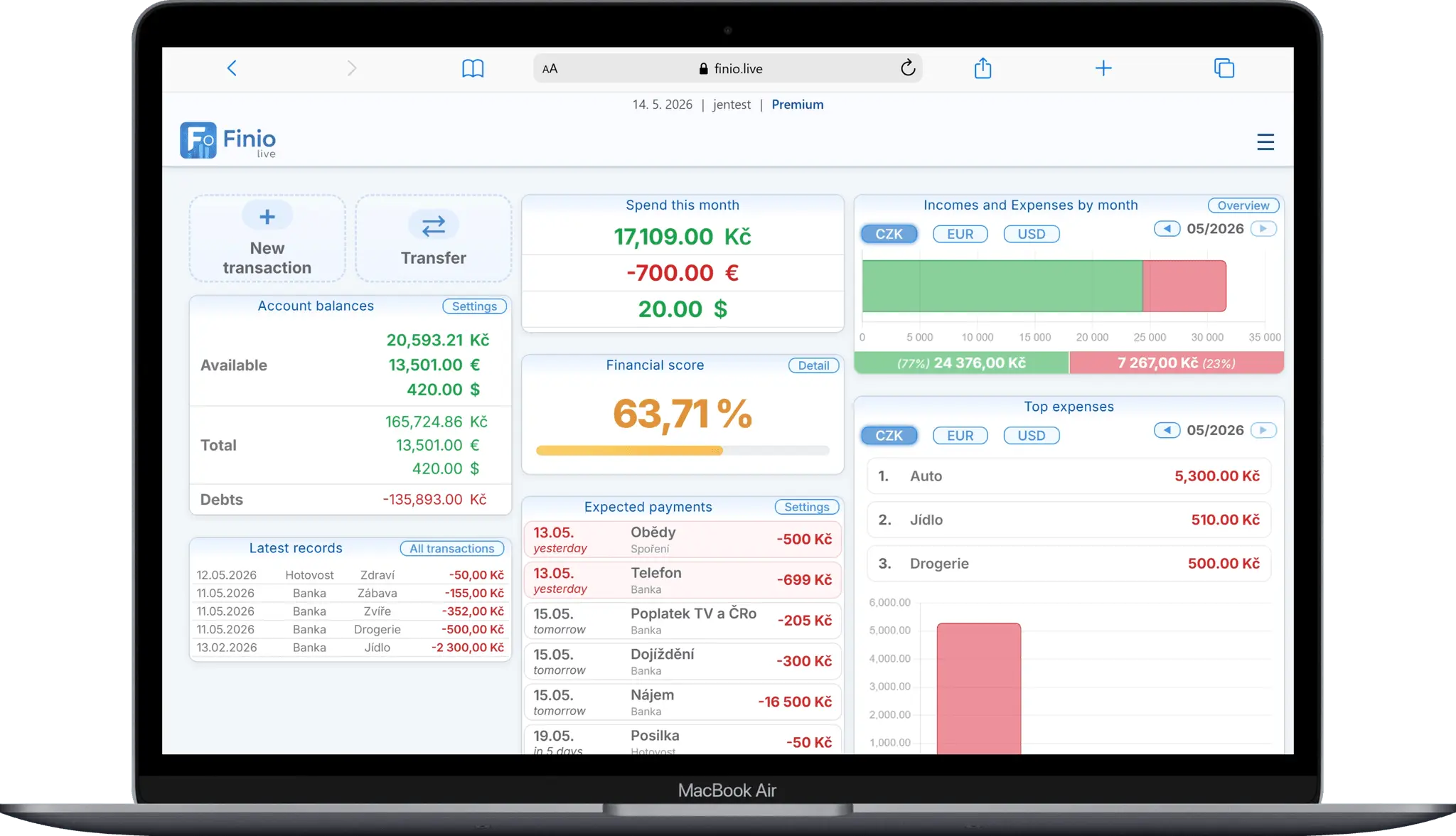 Screenshot 1 of Personal finance diary