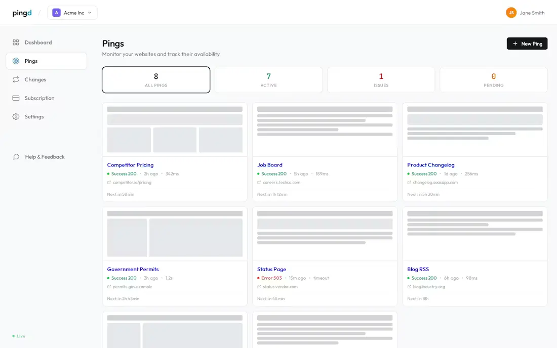 Screenshot 3 of pingd