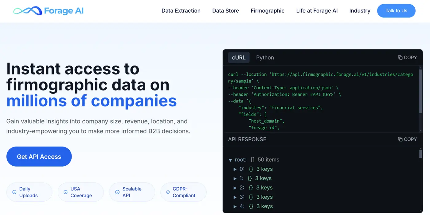 Screenshot 1 of Firmographic data - Access live business
