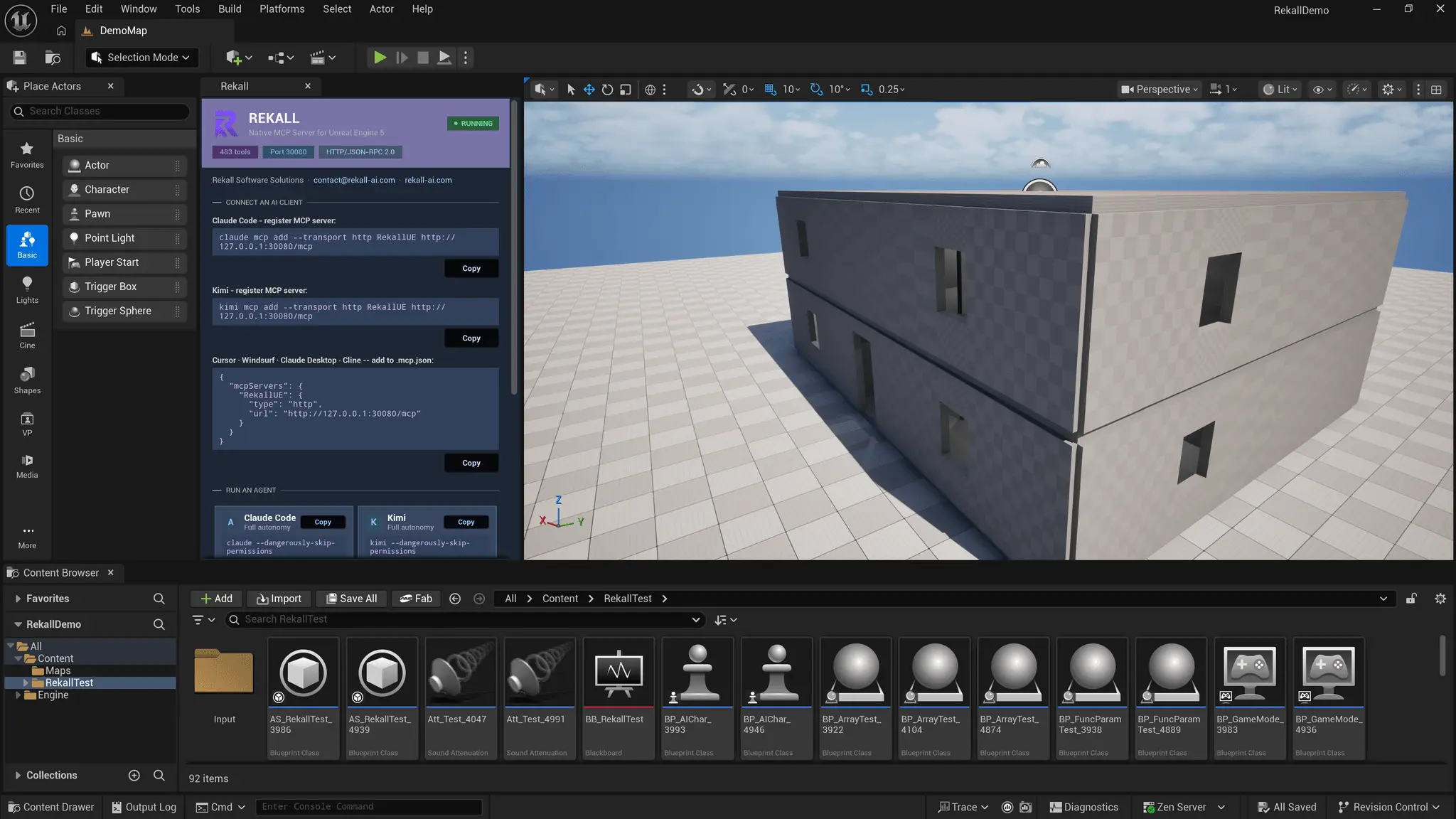 Screenshot 2 of Rekall MCP Tools for Unreal Engine