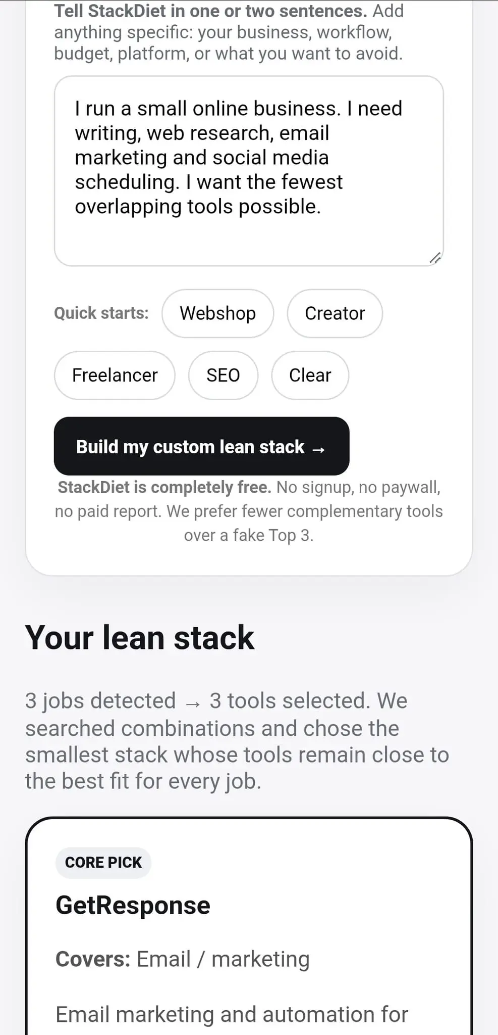 Screenshot 2 of StackDiet