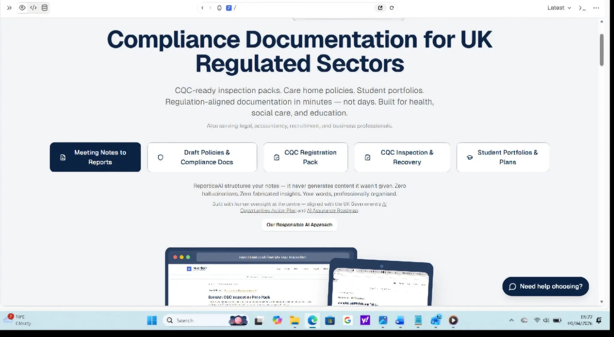 Screenshot 1 of ReporticaAI