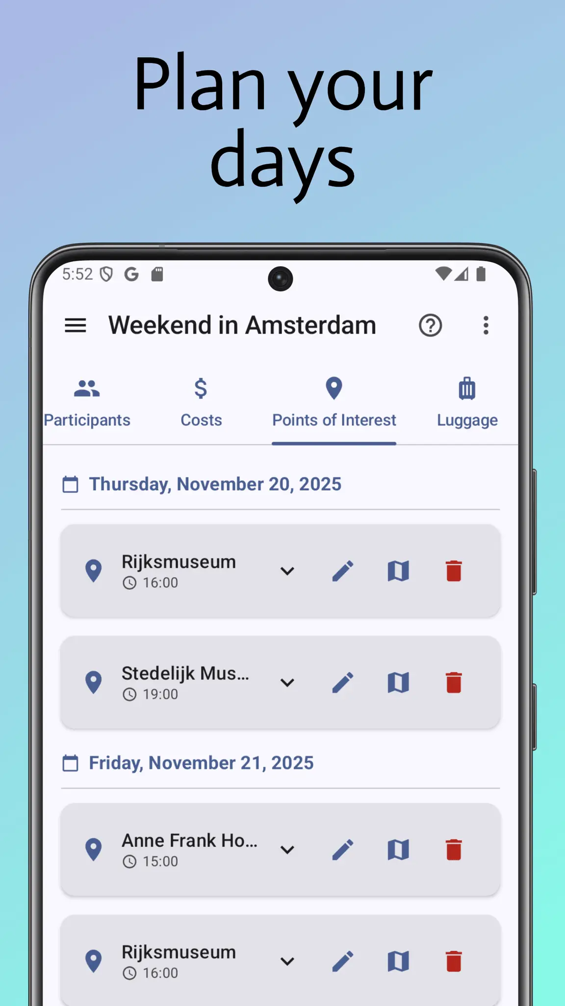 Screenshot 6 of Trabista - Travel Planning simply secure
